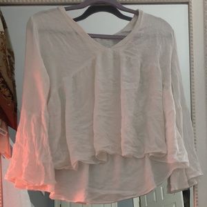 island gypsy white flowy top